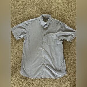 Orvis Blue and White Striped Seersucker Men's Shirt